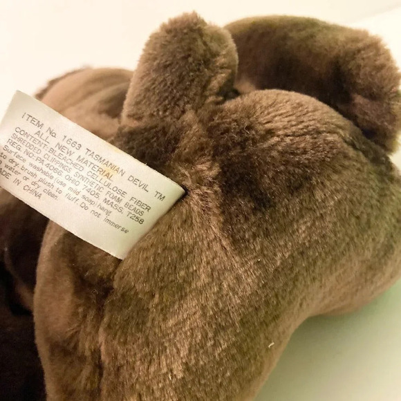 Vintage 1993 Tasmanian Devil Plush Mighty Stars 10 Inch Tall Stuffed Animal - Picture 7 of 12
